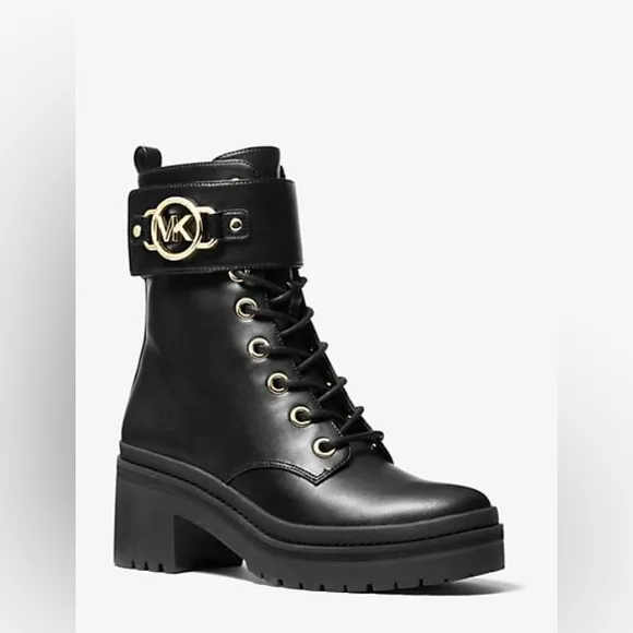Michael Kors Leather Combat Boots