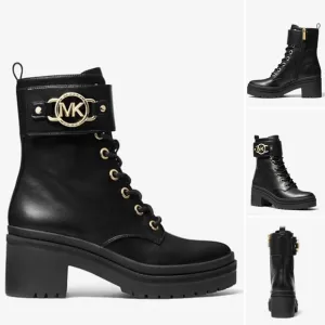 Michael Kors Leather Combat Boots