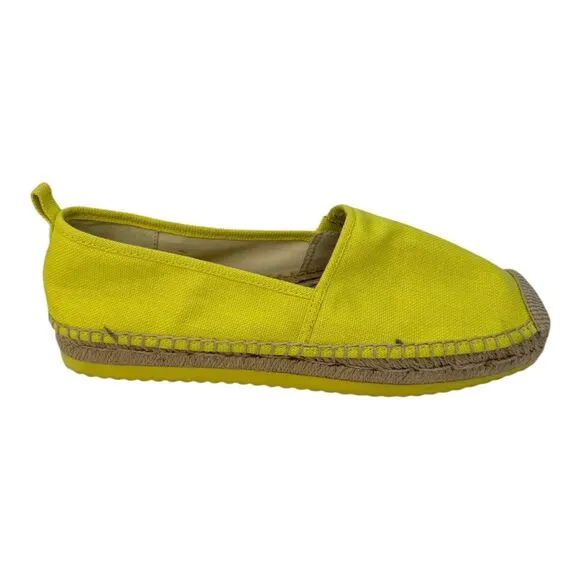Michael Kors Lenny Espadrille Canvas Yellow Size 9