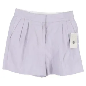 Michael Kors Pleated Shorts in Purple Linen