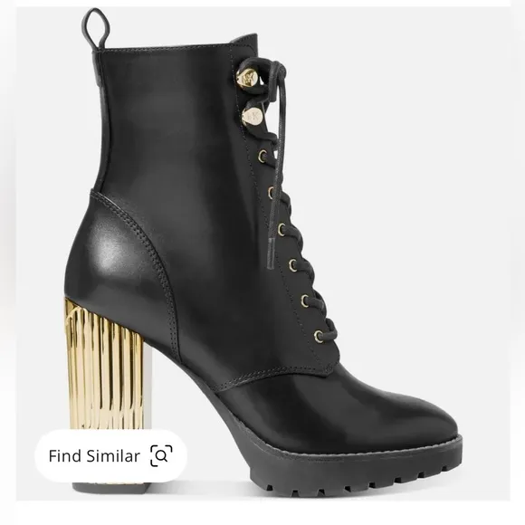 Michael Kors Porter Women’s Leather Ankle Combat &amp; Lace-Up Boots ✨brand new✨