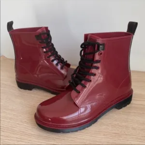 Michael Kors Tavie Rainbootie Burgandy Women- Size 9