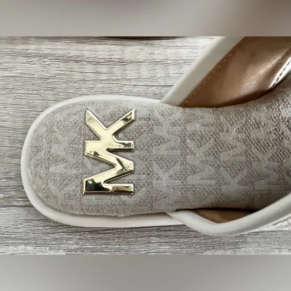 Michael Kors Women’s Gideon Crisscross Straps Logo Slide Sandals