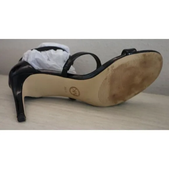 Michael Kors Women's Sz 9.5M Black Koda Ankle Strap Dress Sandals