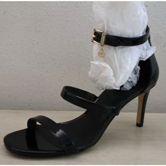 Michael Kors Women's Sz 9.5M Black Koda Ankle Strap Dress Sandals
