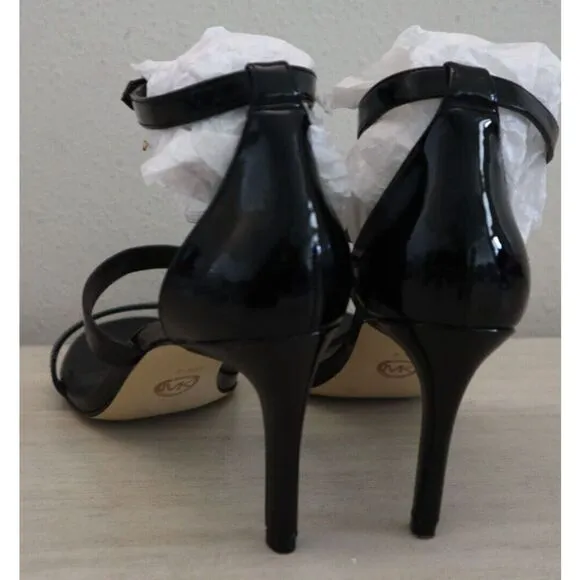 Michael Kors Women's Sz 9.5M Black Koda Ankle Strap Dress Sandals