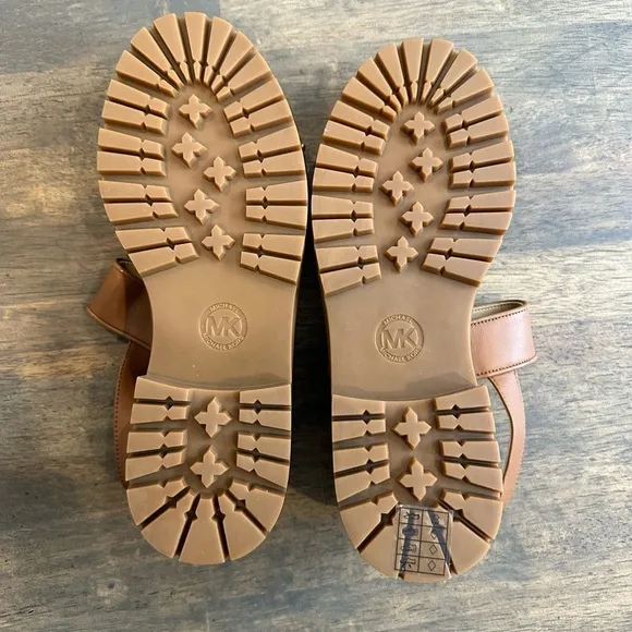 MICHAEL Michael Kors Kailey Leather Lug Heel Brown