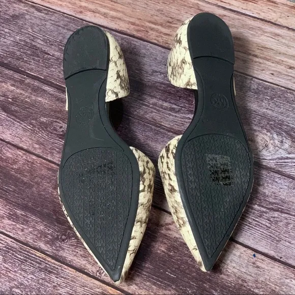 Michael Michael Kors ~ Mila D’Orsay Snake Print Flat