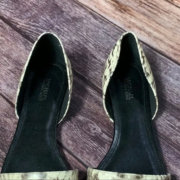 Michael Michael Kors ~ Mila D’Orsay Snake Print Flat
