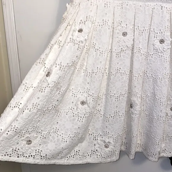 MICHAEL MICHAEL KORSFloral Appliqué Lace Cotton Dress