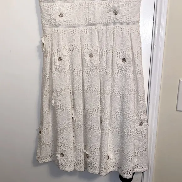 MICHAEL MICHAEL KORSFloral Appliqué Lace Cotton Dress