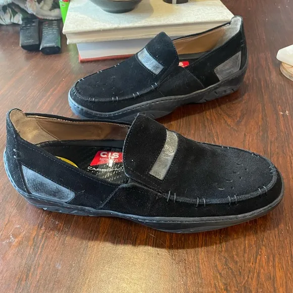 Michael Toschi Mach Carbonlite CIS 8284 Driving Loafers Black Suede