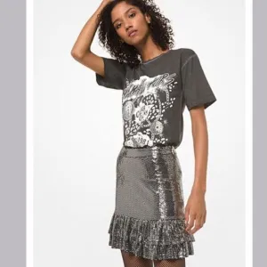 MICHAEL Michael Kors Mirror Dot Jersey Tiered Ruffle Skirt