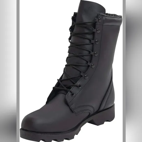 Military speed lace-up combat boots.