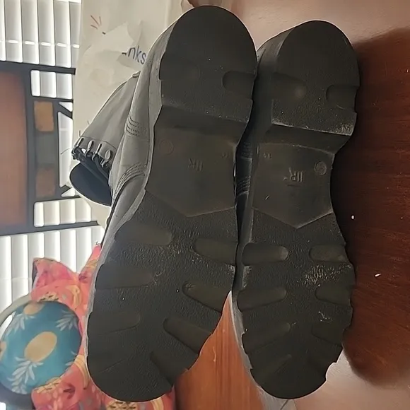 Military speed lace-up combat boots.