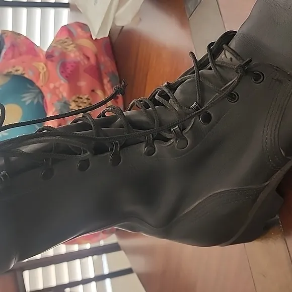 Military speed lace-up combat boots.