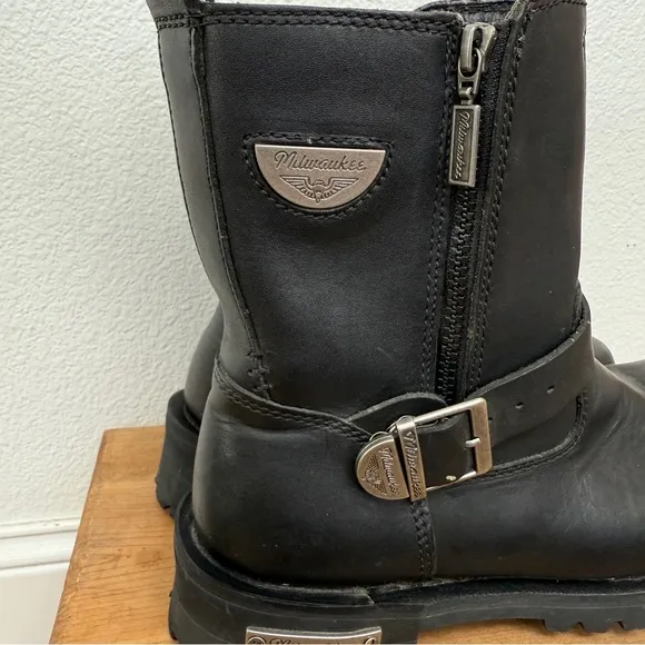 Milwaukee Motorcycle Company Afterburner Boots Black Size 9