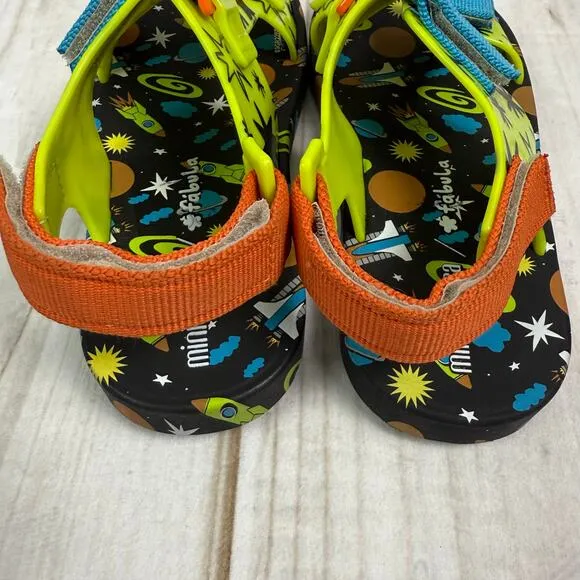 mini melissa x fabula ping pong space kids sandals 4Y
