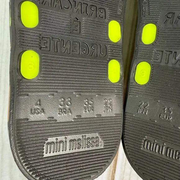 mini melissa x fabula ping pong space kids sandals 4Y