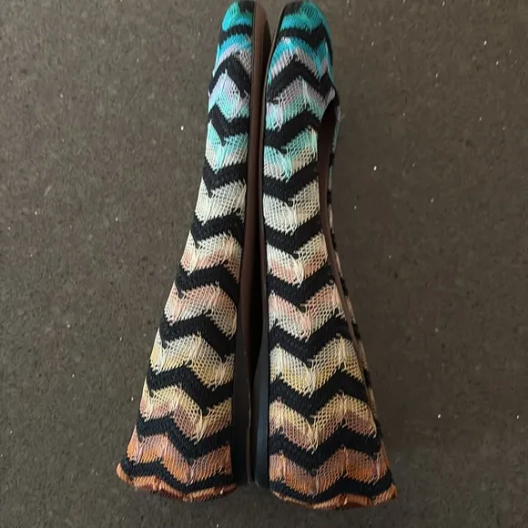 Missoni Chevron Multicolor Knit Flats 8.5