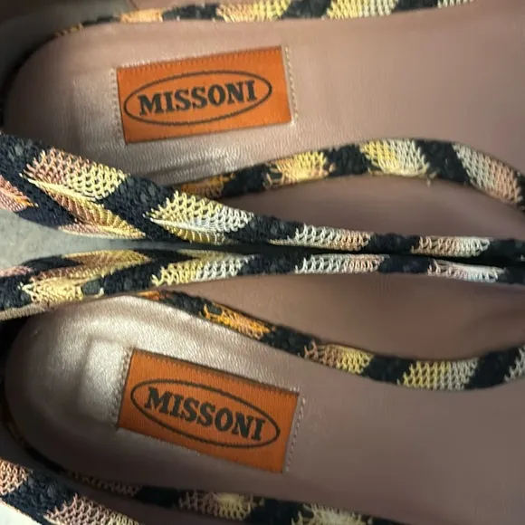 Missoni Chevron Multicolor Knit Flats 8.5