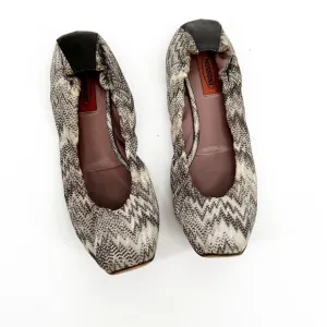 Missoni Neutral Zig-Zag Print Flat, Size 9