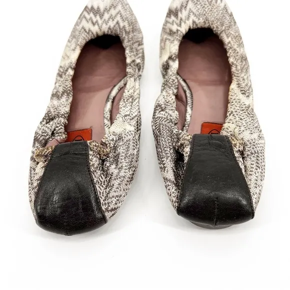 Missoni Neutral Zig-Zag Print Flat, Size 9