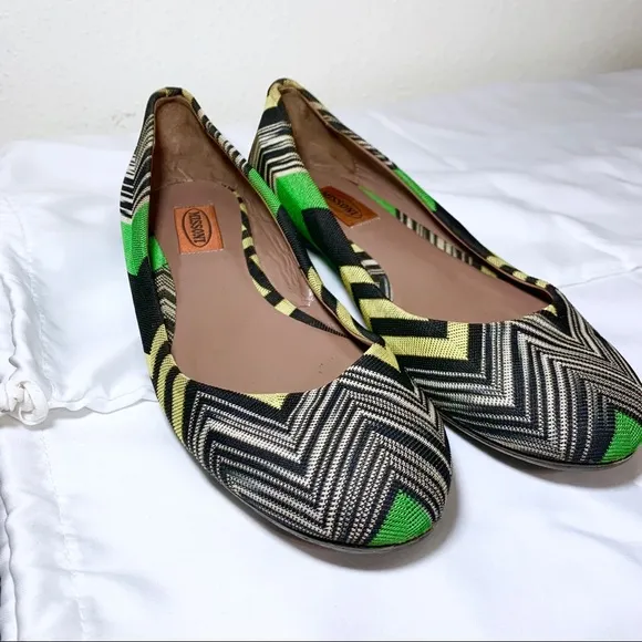MISSONI silk flats 38
