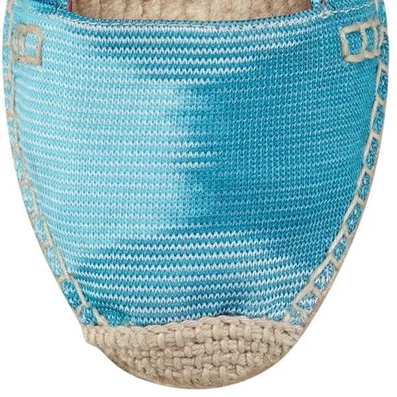 Missoni Slip-on Espadrille Flats, Turquoise, sz 41