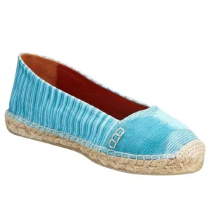 Missoni Slip-on Espadrille Flats, Turquoise, sz 41