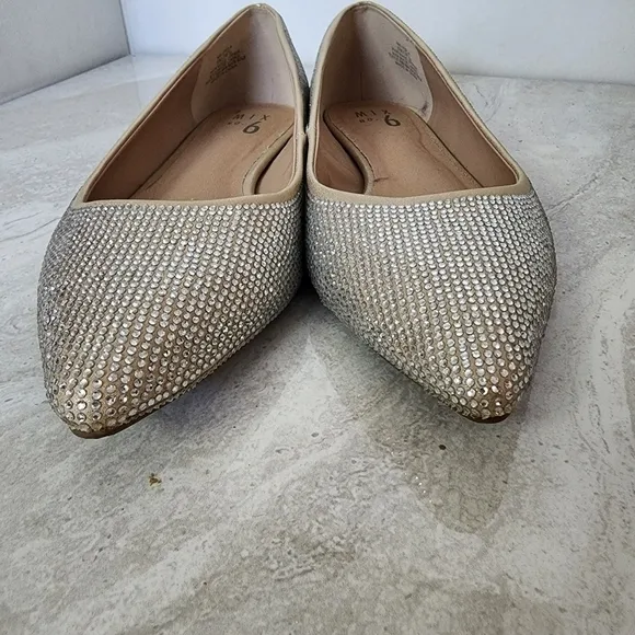 Mix No. 6 Crystal Flats 8 Pointed Toe