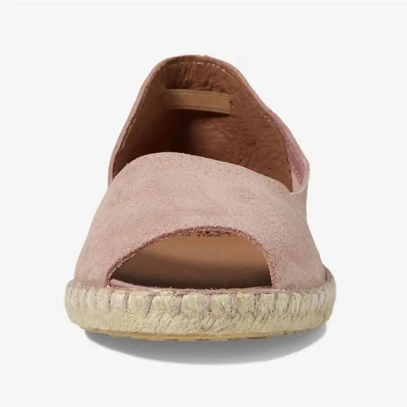 Miz Mooz Cruz Suede Peep Toe Espadrille Flats