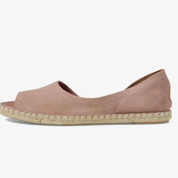 Miz Mooz Cruz Suede Peep Toe Espadrille Flats