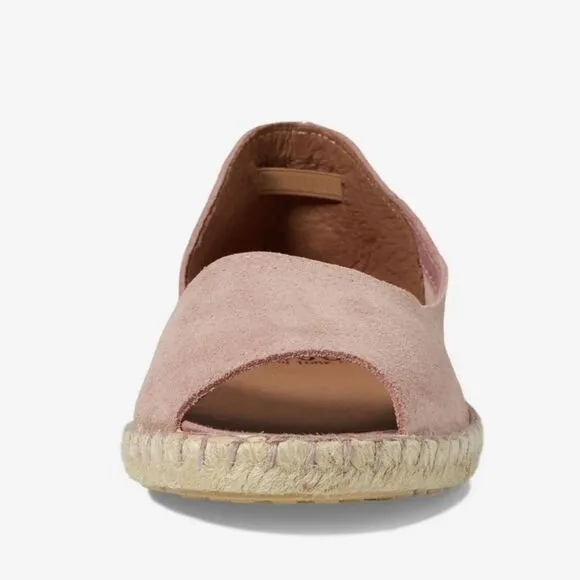 Miz Mooz Cruz Suede Peep Toe Espadrille Flats