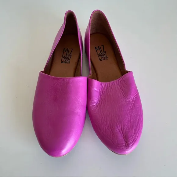 Miz Mooz Kimmy Premium Leather Almond Toe Flats