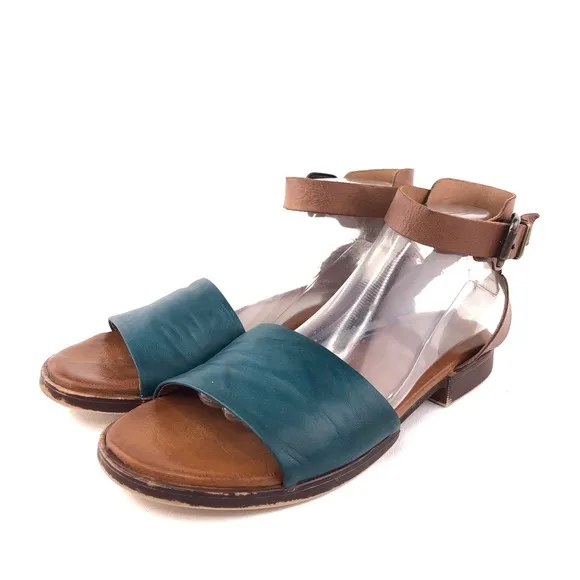 Miz Mooz Moore Leather Ankle Strap Sandals EUR 41