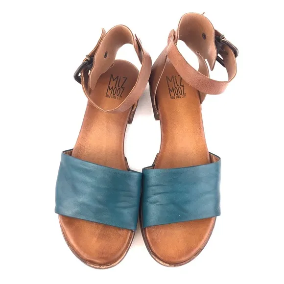 Miz Mooz Moore Leather Ankle Strap Sandals EUR 41