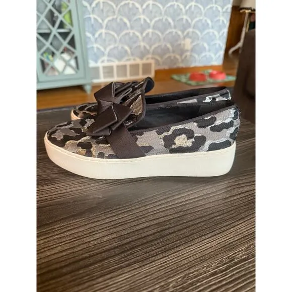 MK Collection Sp. Ed. Metallic Animal Print Willa Platform Sneakers Sz. 36