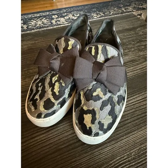 MK Collection Sp. Ed. Metallic Animal Print Willa Platform Sneakers Sz. 36