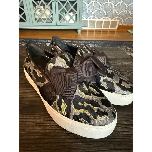 MK Collection Sp. Ed. Metallic Animal Print Willa Platform Sneakers Sz. 36