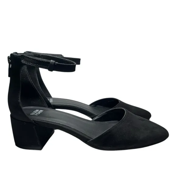MNEW Eileen Fisher Dota Suede Ankle-Strap Pump Sz 8