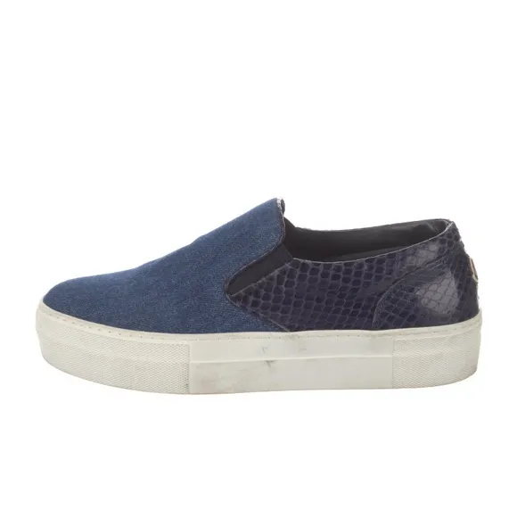 Moncler stunning slip on snakeskin and leather sneakers