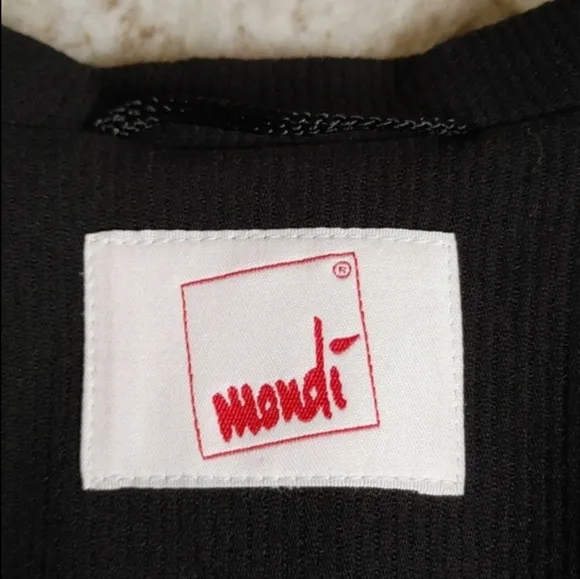 Mondi Ribbed Black Blazer Wool Mix Tailored Fit Size 38
