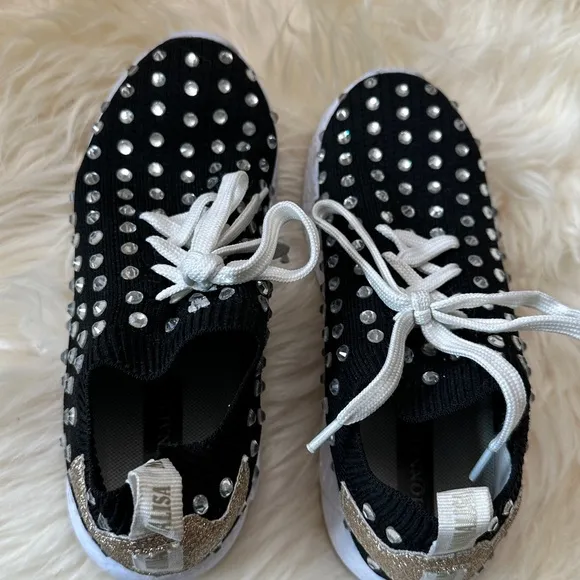 Monnalisacrystal-embellished low-top sneakers