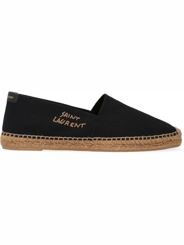 Monogram Adjustable Laurent Logo Multi-zone Espadrilles Saint Black