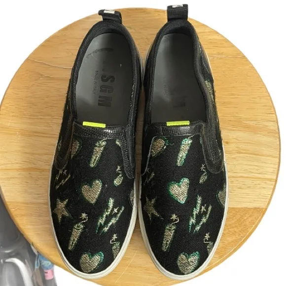 MSGM Black Platform Sneakers Size 37