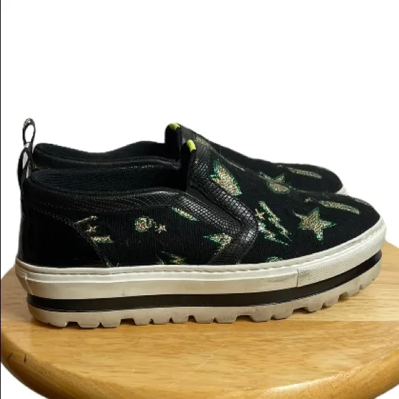 MSGM Black Platform Sneakers Size 37