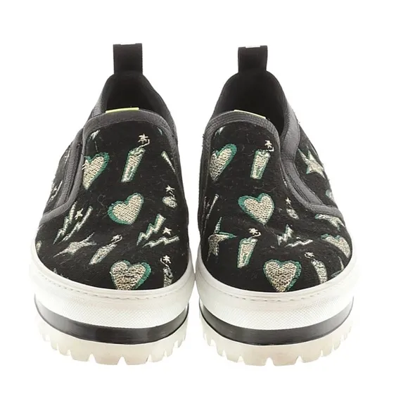MSGM Black Platform Sneakers Size 37