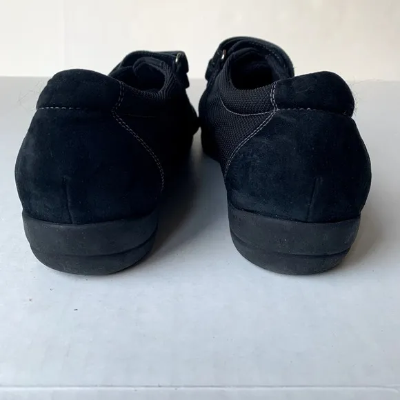 MUNRO Jolie Black Fabric Kid Suede Flats Loafers Sneakers Comfort Size 9M