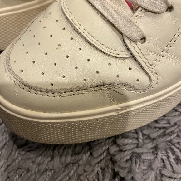 Naked Wolfe Pixie Cloud Platform Leather Sneakers Cream Pink US 9